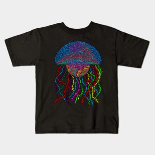 Rainbow Jellyfish - transparent background Kids T-Shirt